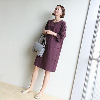 Tiered Monotone Shift Dress