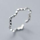 925 Sterling Silver Zigzag Open Ring S925 Silver - Ring - One Size
