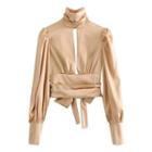 Cut-out Bow Back Blouse