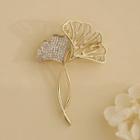 Ginkgo Brooch Gold - One Size