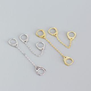 Handcuff 925 Sterling Silver Dangle Earring