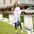Slit-side Printed T-shirt