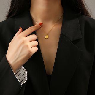 Lettering Pendant Necklace 1 Piece - 18k Gold - One Size