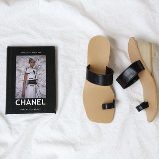 Toe-loop Wedge-heel Sandals