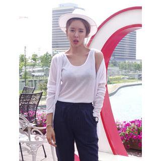 Set: V-neck Cardigan + Tank Top