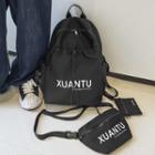 Set: Lettering Backpack + Crossbody Bag + Pouch