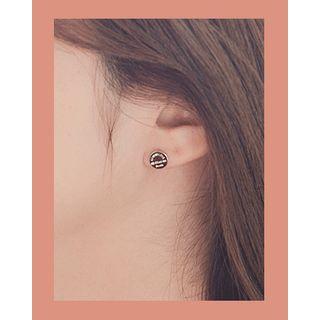 Silver Mini Disc Ear Studs