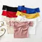 Boatneck Cross-strap T-shirt
