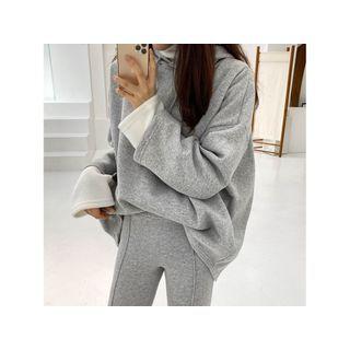 M Lange Hoodie & Boot-cut Pants Sweatsuit Set Gray - One Size