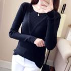 Long-sleeve Crewneck Knit Top