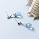 925 Sterling Silver Glass Bead Drop Earring S925 Silver - 1 Pair - Blue - One Size