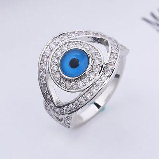Rhinestone Eye Alloy Ring