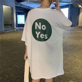 Oversized Logo Printed Long T-shirt