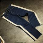 Color Block Straight Fit Jeans