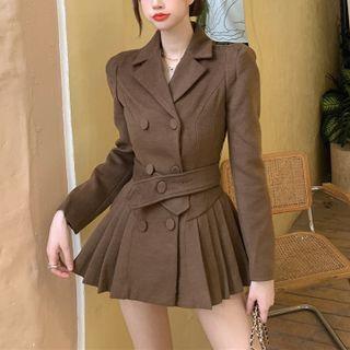 Plain Pleated Blazer