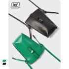 Unisex Faux-leather Mini Pouch With Strap