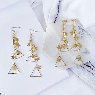 Star & Triangle Drop Earring