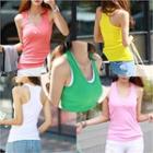 Cotton Sleeveless Top In 9 Colors