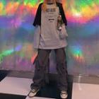 Mock Two-piece Long-sleeve Paneled T-shirt