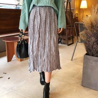 Polka-dot Crinkled Skirt