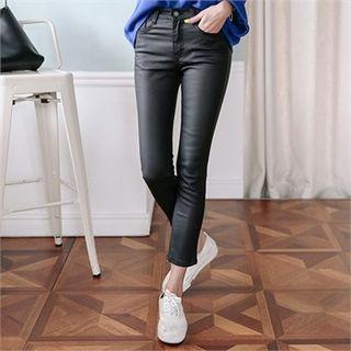 Slim-fit Faux-leather Pants