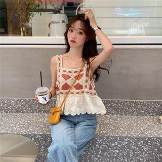 Sleeveless Ruffled Top As Shown In Figure - One Size