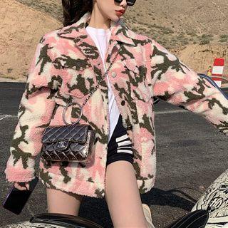 Leopard Acrylic Loose-fit Coat
