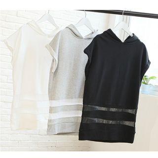 Panel Sleeveless Hoodie