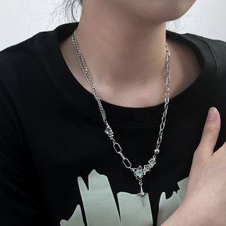 Star Moonstone Stainless Steel Necklace