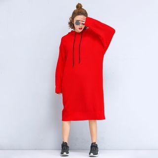 Knit Midi Hoodie Dress