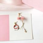 Cat Bow Asymmetrical Alloy Dangle Earring 1 Pair - Gold - One Size
