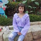 Layered-collar Wide-sleeve Pinstripe Shirt