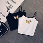 Butterfly-print Crop Camisole