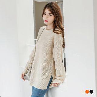 Chunky Knit Vented Sweater