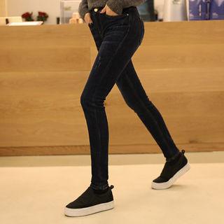 Leopard-tag Winter Skinny Jeans