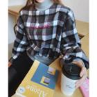 Turtle-neck Check Pullover