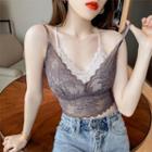 Lace Layered Cropped Camisole Top