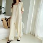 Baggy-fit Linen Jumpsuit