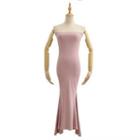 Strapless Bow Maxi Mermaid Dress