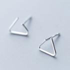 Triangle 925 Sterling Silver Stud Earring 1 Pair - S925 Silver - One Size