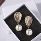 Faux Pearl Drop Earring Kc Gold - White - One Size