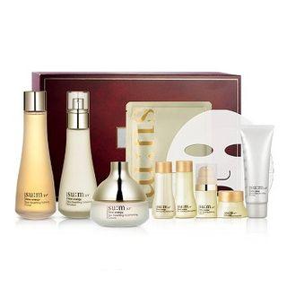 Su:m37 - Timeless Special Set: Skin Resetting Refining Toner 160ml + 20ml + Emulsion 130ml + 20ml + Moist Firming Cream 50ml + 10ml + Serum 5ml + Skin Saver Essential Foam 40ml + Secret Programming Mask 27g X 1pc 9pcs
