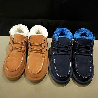 Fleece-lined Lace-up Shoes