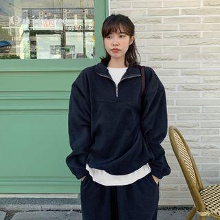 High-neck Fleece Anorak Pullover