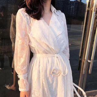 Set: Spaghetti Strap Dress + Lace Jacket