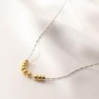 Hoop Necklace 1pc - Gold & Silver - One Size