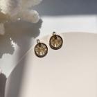 Rhinestone Alloy Dangle Earring 1 Pair - Silver Stud - Gold - One Size