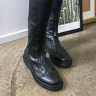 Flat-heel Mid-calf Military Boots (no Lace)