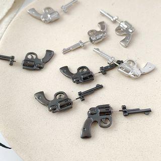 925 Sterling Silver Pistol Through & Through Earring
