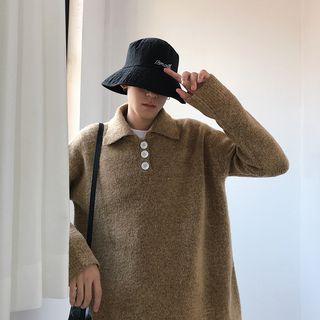 Melange Polo Sweater